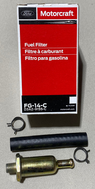FORD Fuel Filter CARTER THERMOQUAD CARBURETOR 4.9 5.8 302 351 XC COBRA XD XE ESP MOTORCRAFT FG-14-C D3AZ-9155-C SUPERSEEDS FG-44-A D3VE-9155-AAA Ghia V8 Falcon Fairmont Fairlane LTD