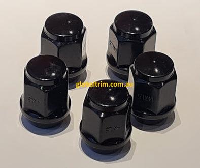 FORD MUSTANG RANGER WHEEL NUT - BLACK M14 22mm x 25mm S550 S650