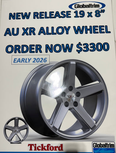 FORD AU XR6 XR8 TICKFORD 19 x 8.0" 5 Spoke FALCON ALLOY WHEEL - PRE SALE FAIRMONT GHIA FAIRLANE NU LTD DU T SERIES