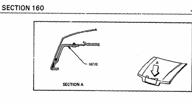FORD XE HOOD SEAL INNER PANEL PLASTIC DEFLECTOR ALL V8 4.9 5.8 XE-16770-A WITH SCREWS