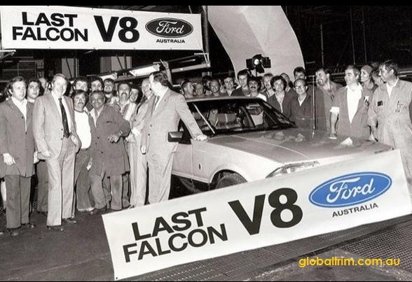 FORD LAST FALCON V8 Banner 1982 XE ESP man cave sign 52cm x 230cm