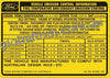 FORD ENGINE EMISSION LABEL DECAL STICKER XC XD XE XF 3.3 4.1 4.9 5.8 V8 ESP AIR CLEANER 302 351