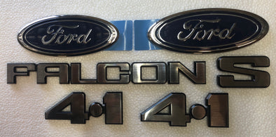 FORD XD BADGE KIT 6 PIECE - FALCON S 4.1 FORD OVAL