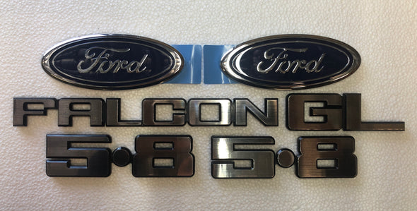 FORD XD BADGE KIT 6 PIECE - FALCON GL 5.8 FORD OVAL