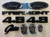 FORD XE BADGE KIT 9 PIECE - FAIRMONT GHIA 4.9 FORD OVAL