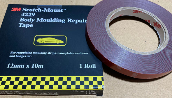 3M SCOTCH-MOUNT BODY MOULDING & BADGE REPAIR DOUBLE SIDE TAPE 4229 12mm x 10m roll