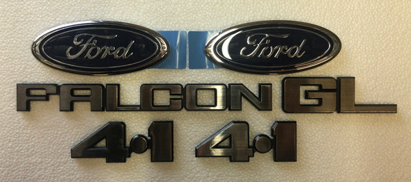 FORD XD BADGE KIT 6 PIECE - FALCON GL 4.1 FORD OVAL